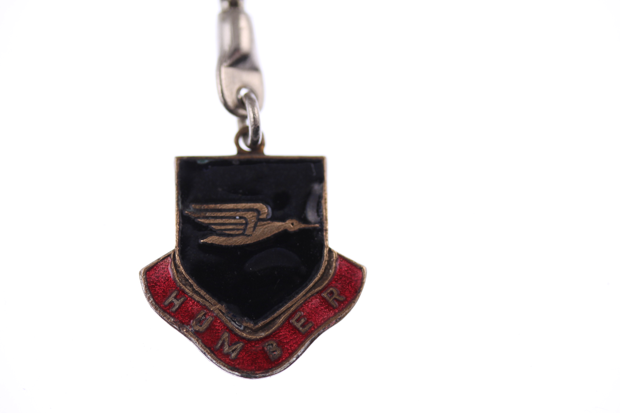 Humber - original vintage 'Emu Series' vitreous enamel keychain from 1956 - collector's item