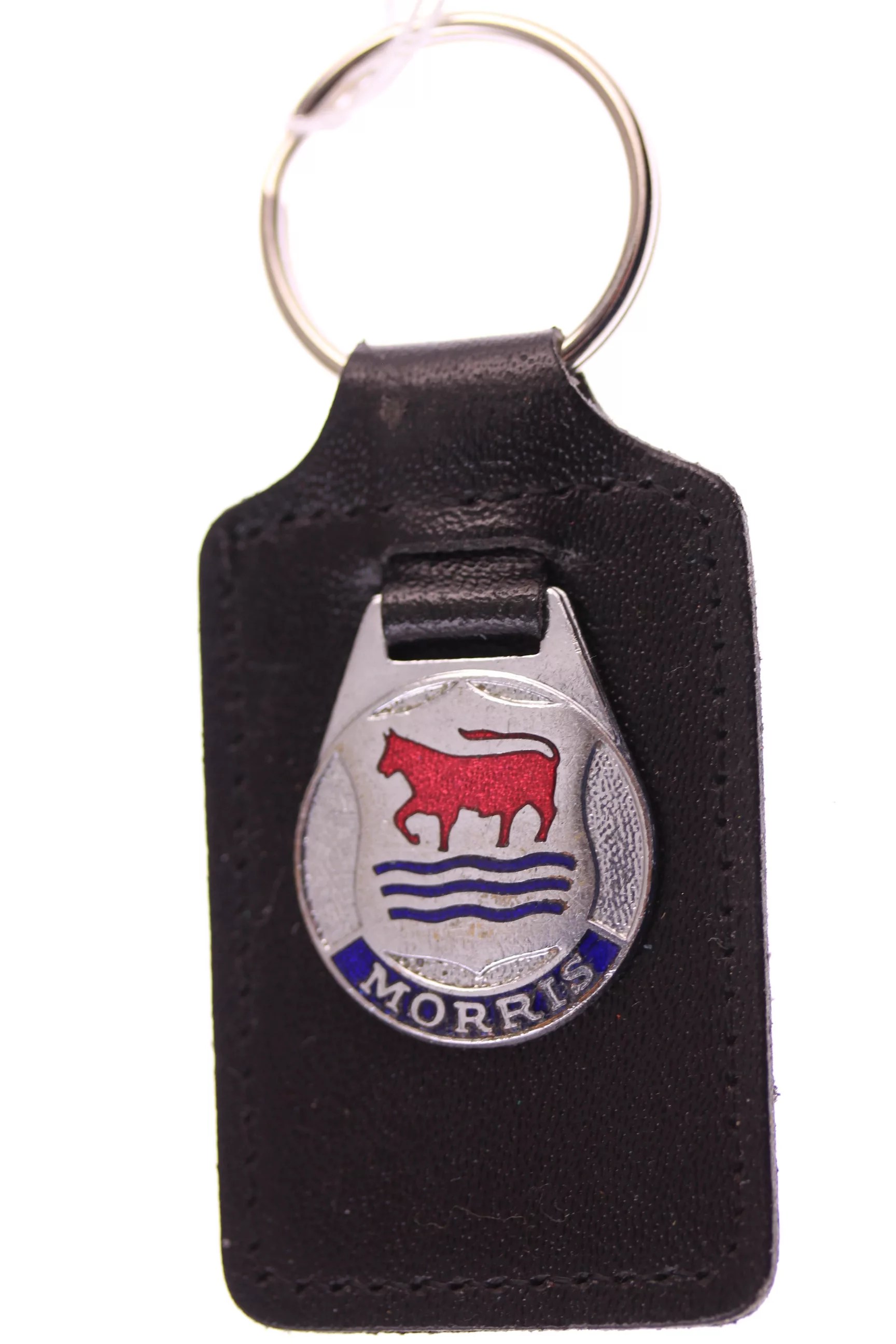 Morris - original vintage 1970s keyring with melsom products badge