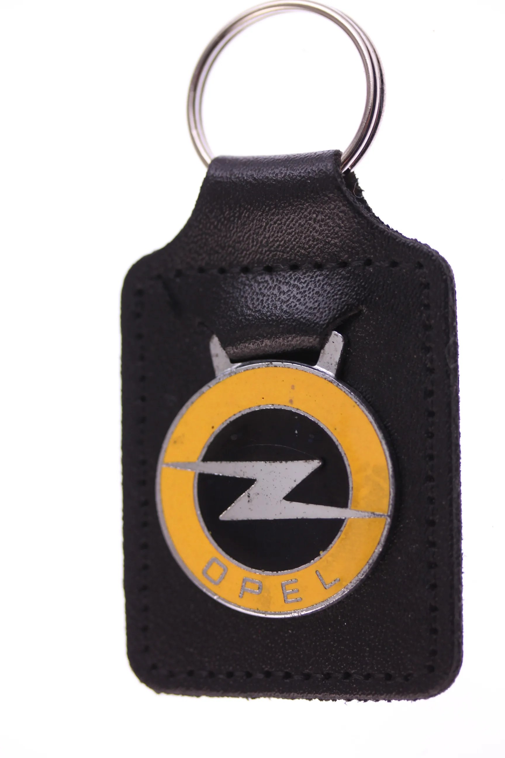 Opel - original 1980s? keyring with vitreous enamel badge