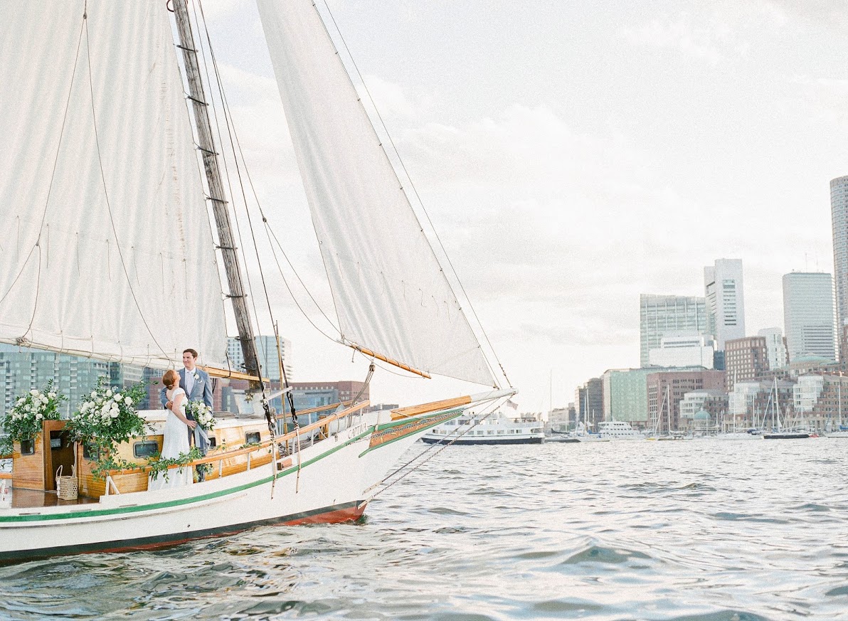 A pontoon boat has a distinctive look to. Sailing Charter Boston