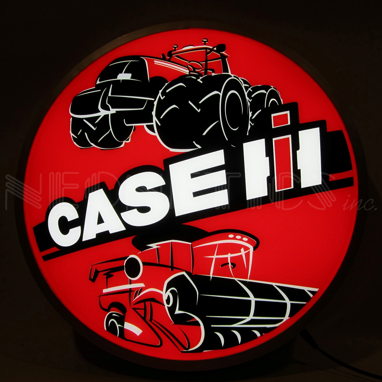 CASE IH INTERNATIONAL HARVESTER TRACTORS 15 INCH BACKLIT LED LIGHTED ...