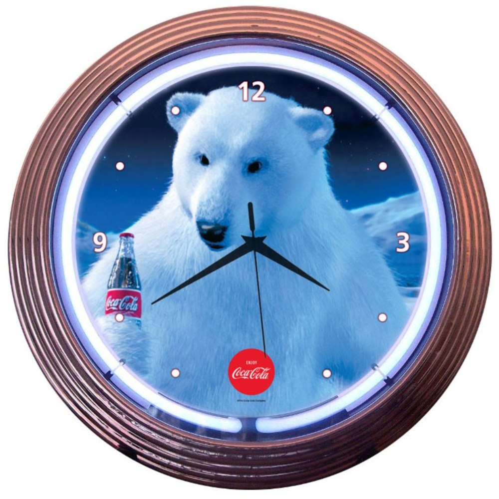 Coca-Cola Polar Bear Neon Clock - Thumbnail 2