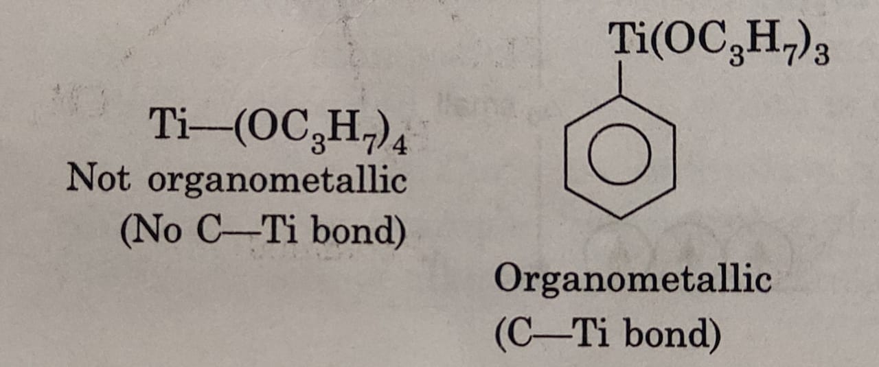 Anometallic Synthesis Monitor Anometallic Chemistry Organometallic compounds have at least one carbon to metal bond according to most definitions.