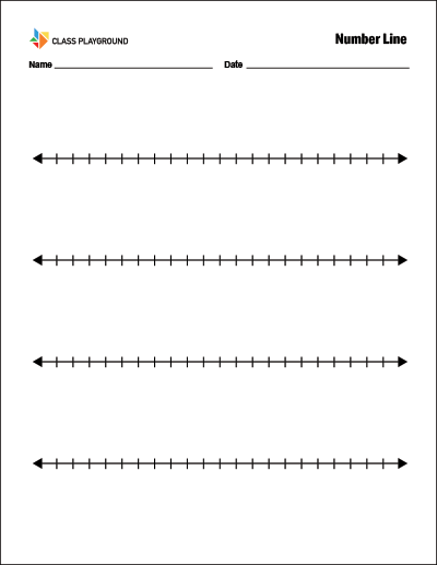Number Line Printable