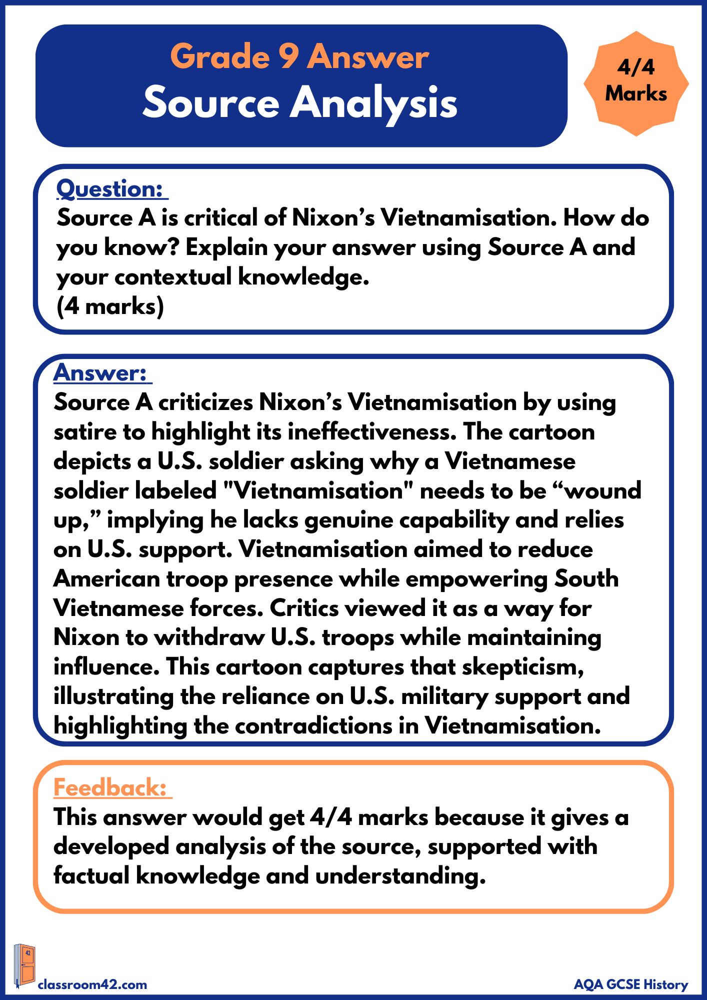 Source Analysis – Example Answer AQA Asia