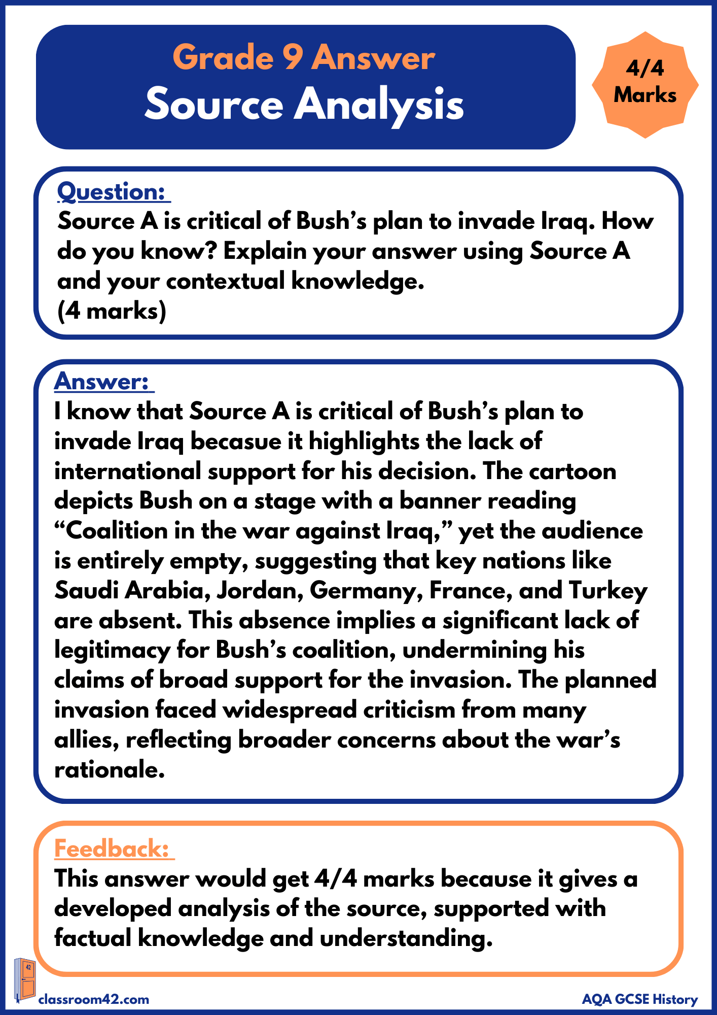 Source Analysis – Example Answer AQA Gulf