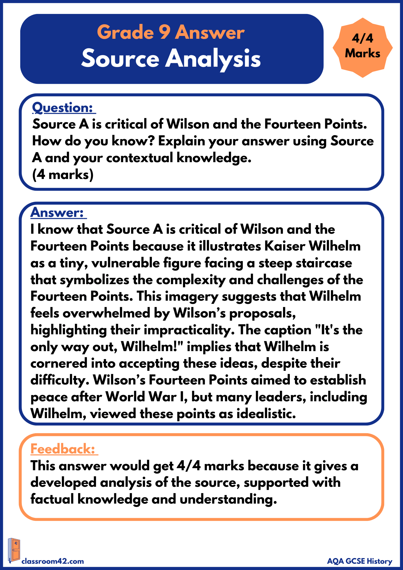 Source Analysis – Example Answer AQA Inter War Years