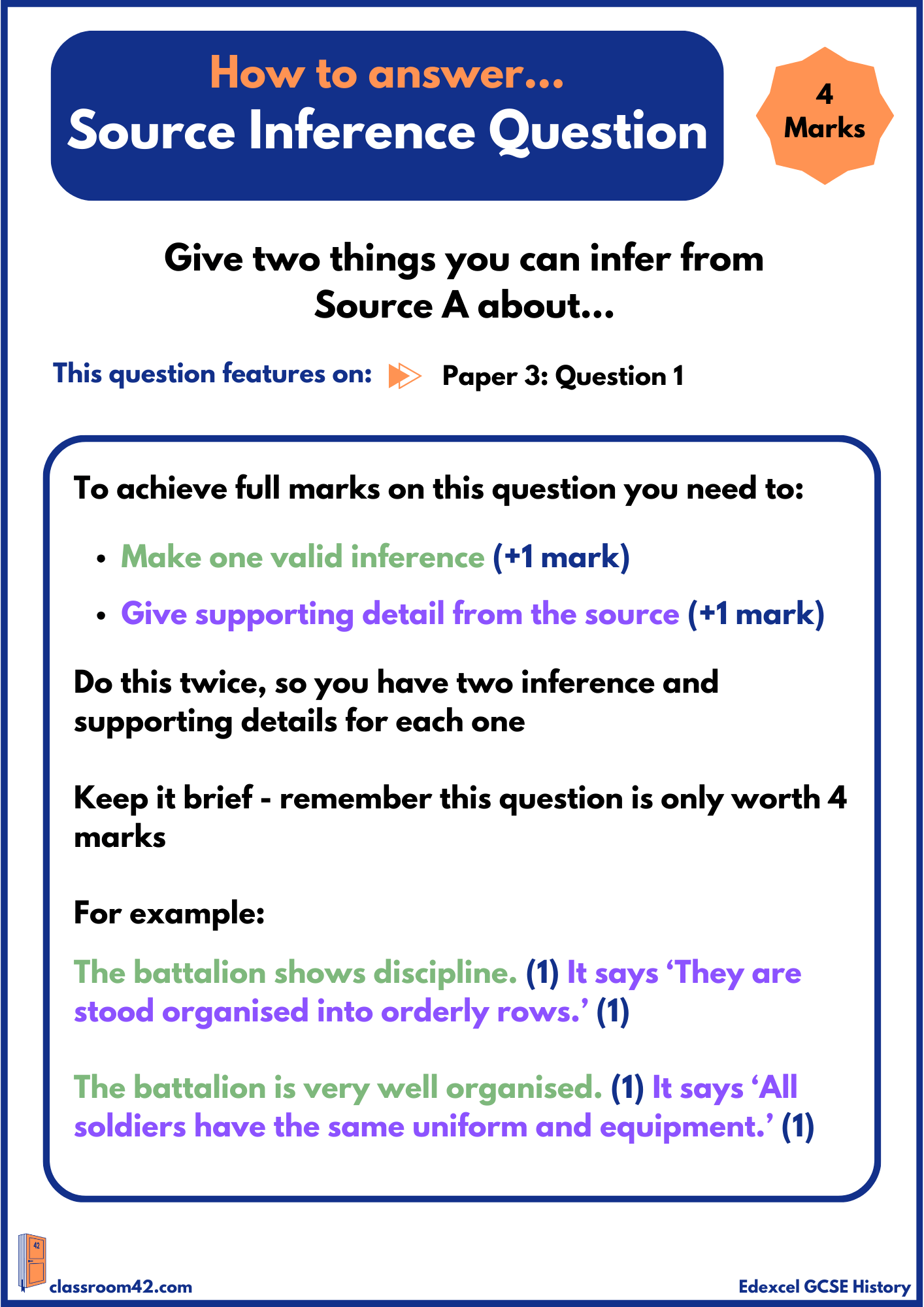 Source Inference Question – Exam Technique Resource Edexcel