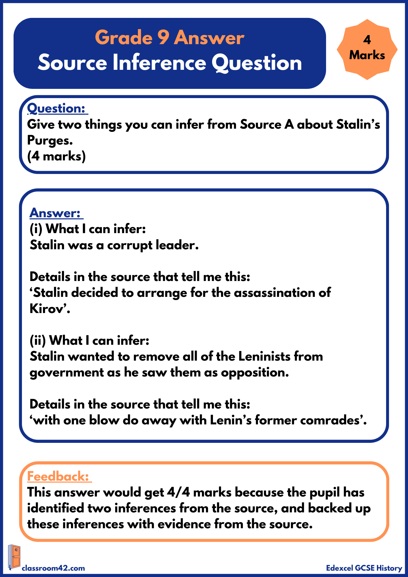 Source Inference Question – Example Answer Soviet Russia