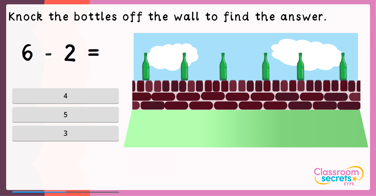 Free eyfs practical subtraction iwb activity