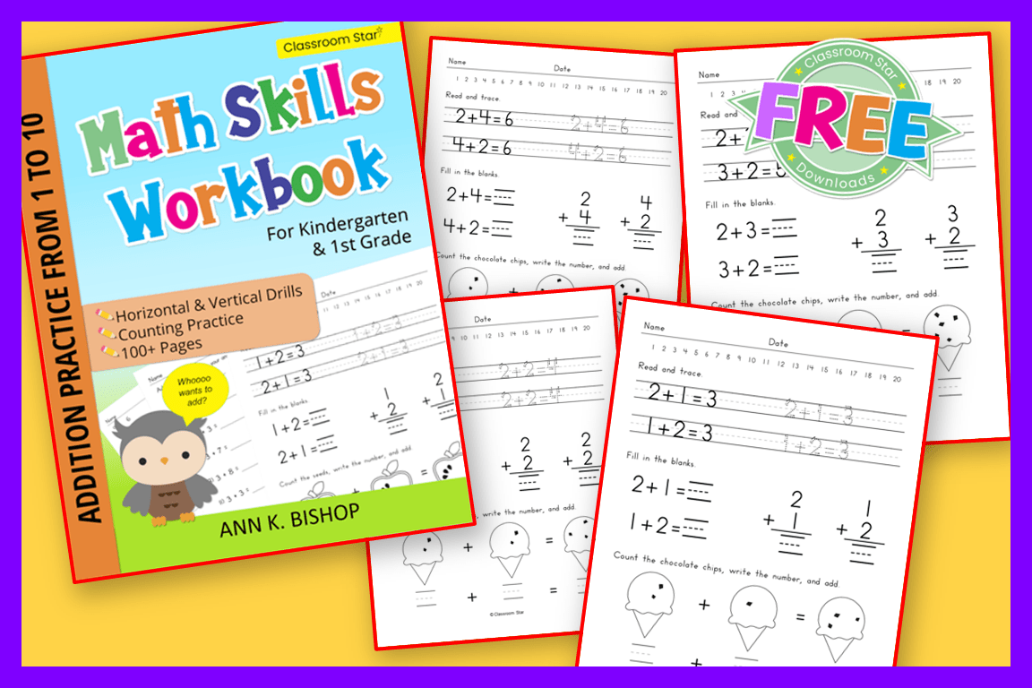 Adding with 2 math worksheets