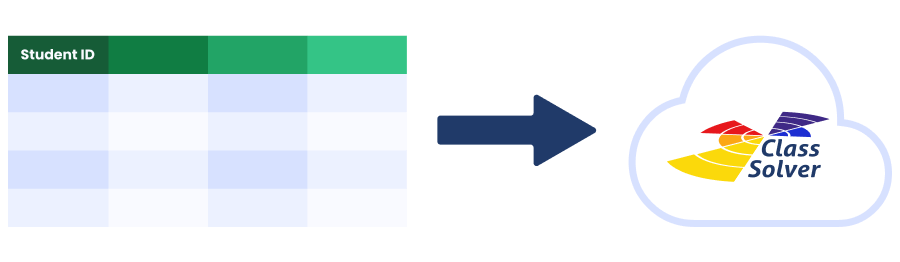 Easily bulk import existing student information into Class Solver for quick and efficient class list creation