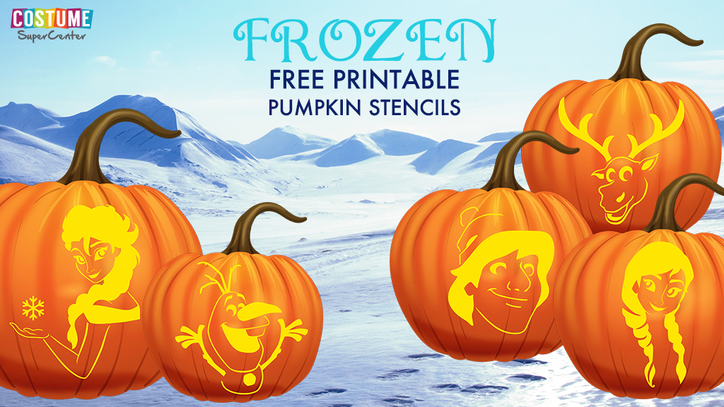5 free frozen pumpkin carving templates and stencils classy mommy