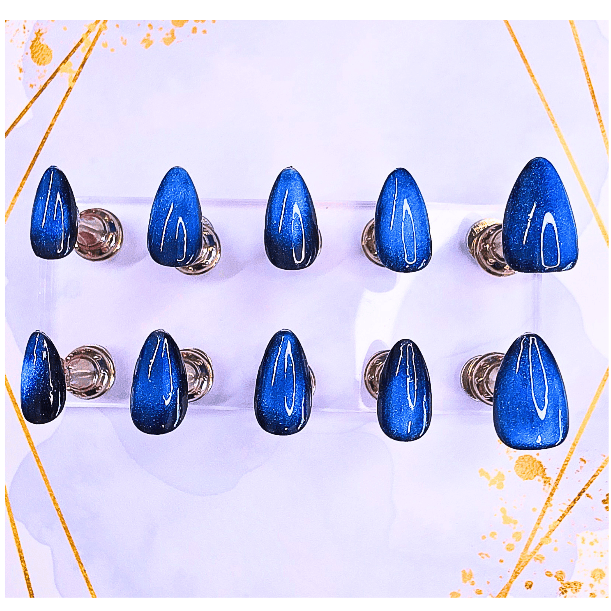 Midnight Blue Magnetic Nails