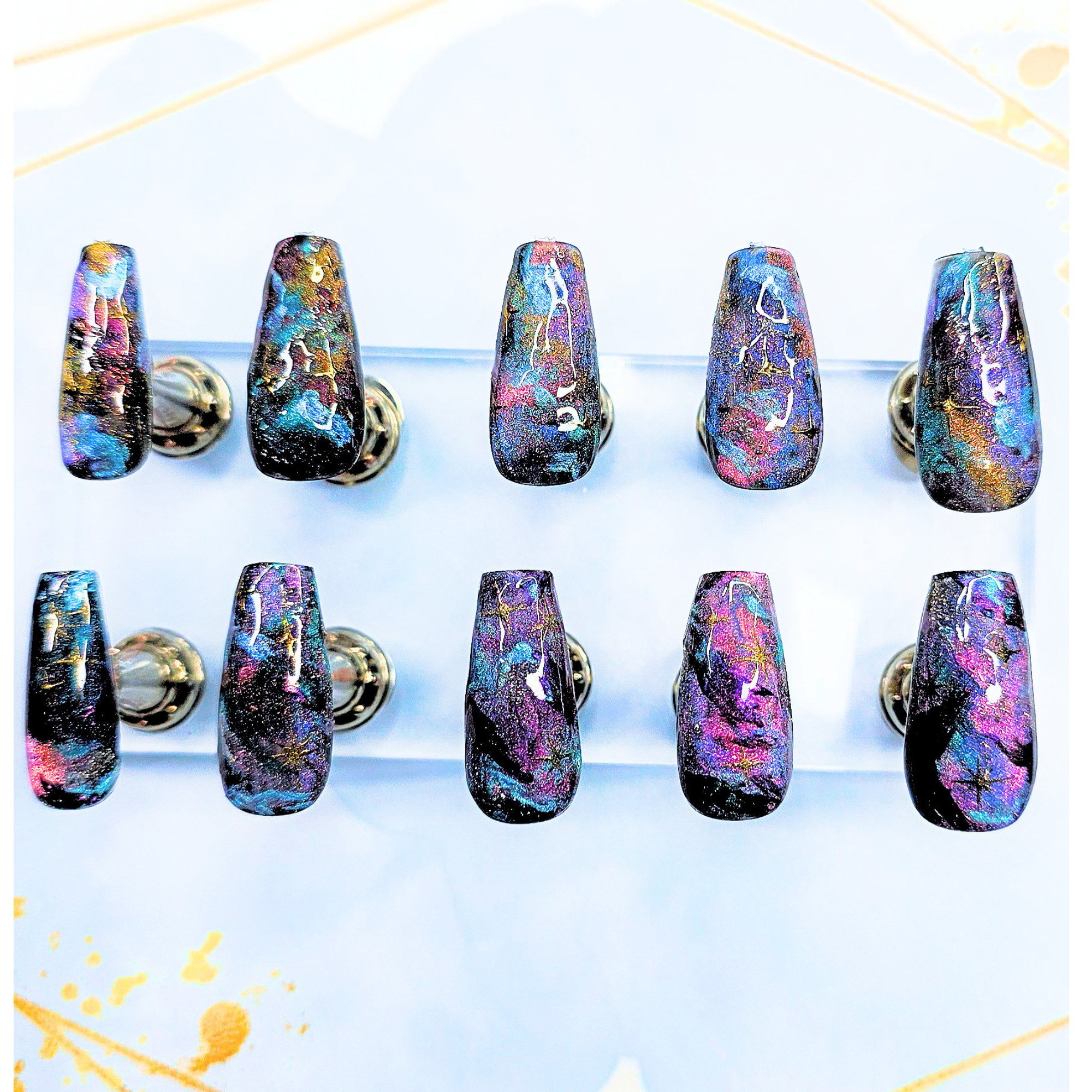 Color Shifting Ethereal Space Galaxy Nail Set