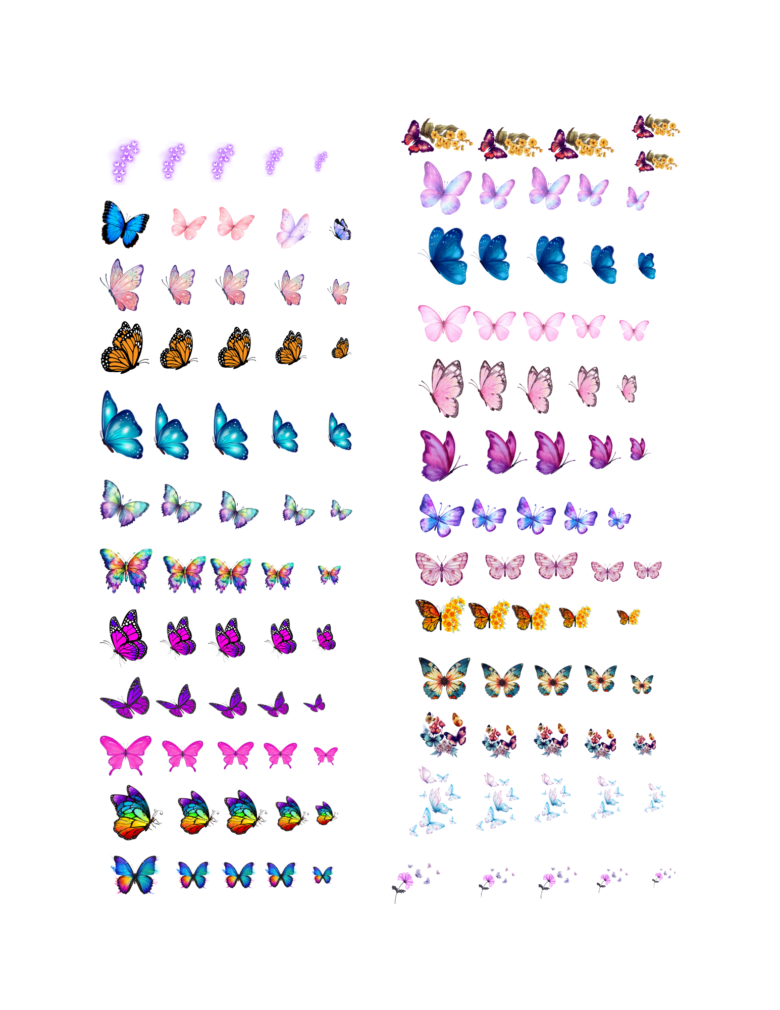 Savannah Butterfly Waterslide Decals