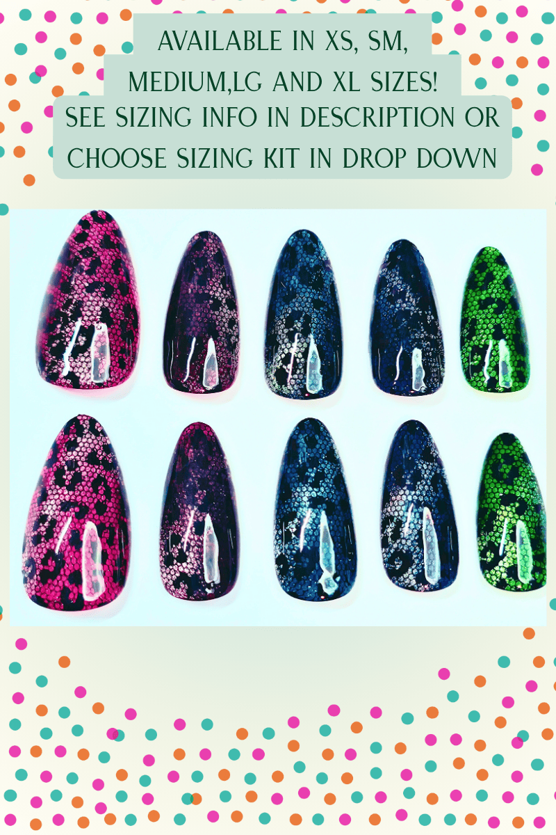 Neon Leopard Nights Press-On Nails