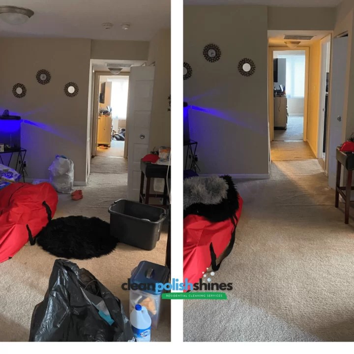 cleaned room carpet