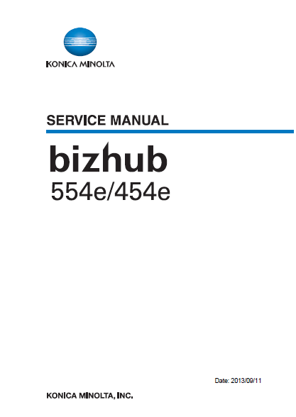 Technologically ahead of the pack, the konica minolta bizhub c554e, c454e, c364e, c284e and c224e series of multifunction devices are specifically designed . Konica Minolta Bizhub 454e And 554e Service Manual And Parts Manual Clear Choice Technical Services