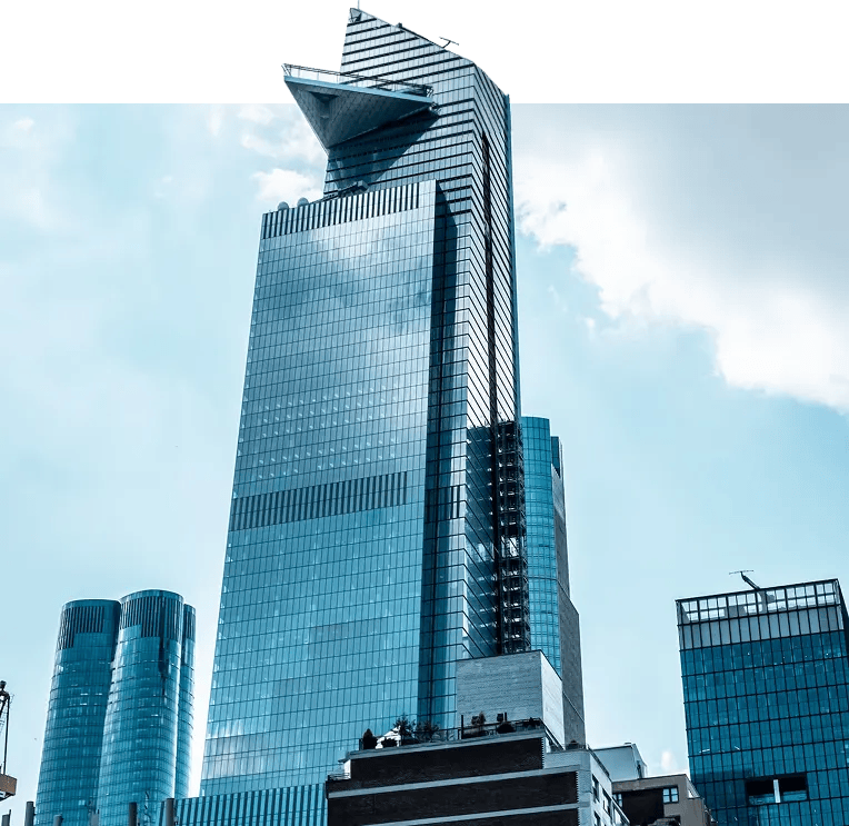 Office tower where service providers browse and bid on open RFPs