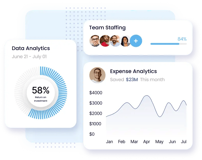 ClearFM collaboration view showing live editing and account analytics