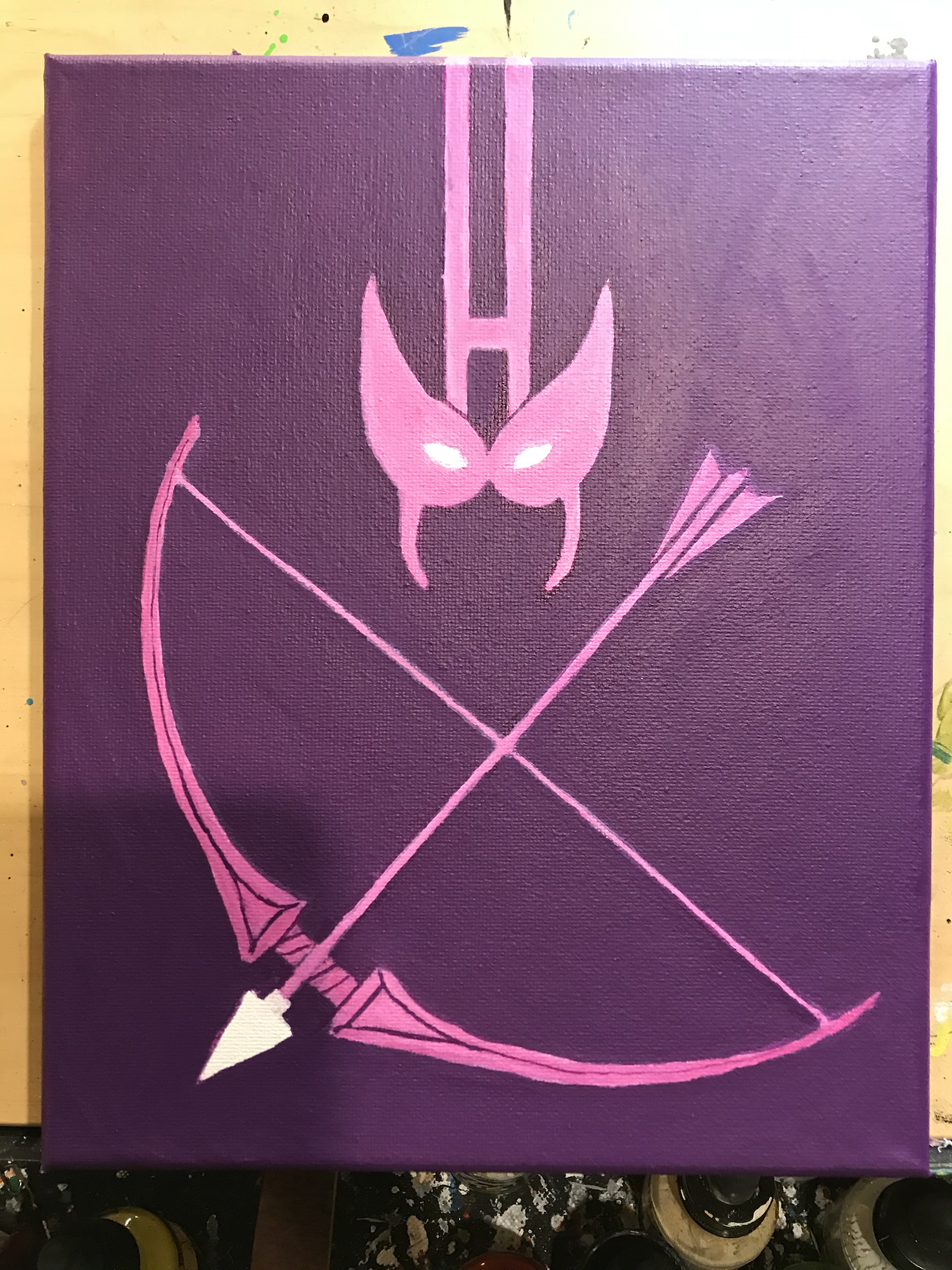 Acrylic Ink Painting 8x10 of Marvels image for Hawkeye