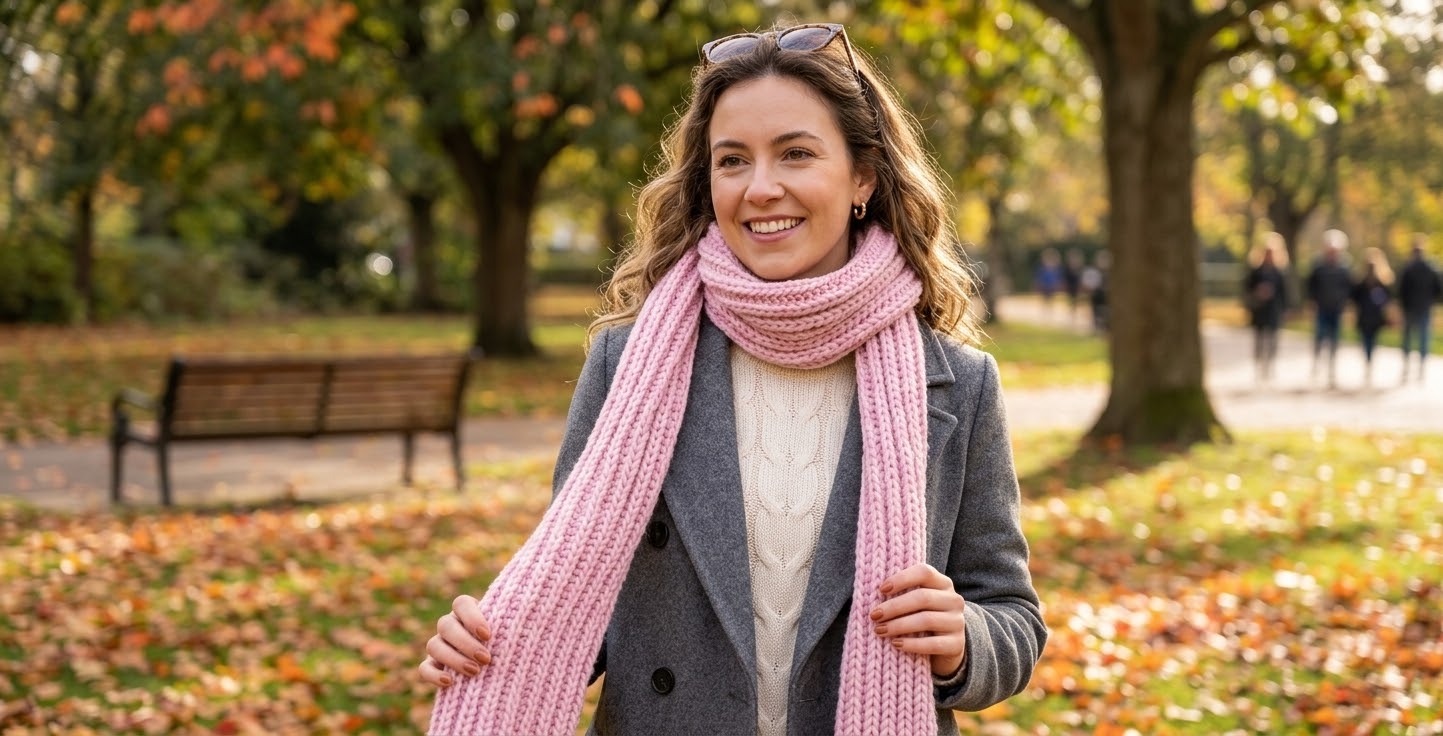 ECHARPE FEMME LAINE ROSE POUDRE