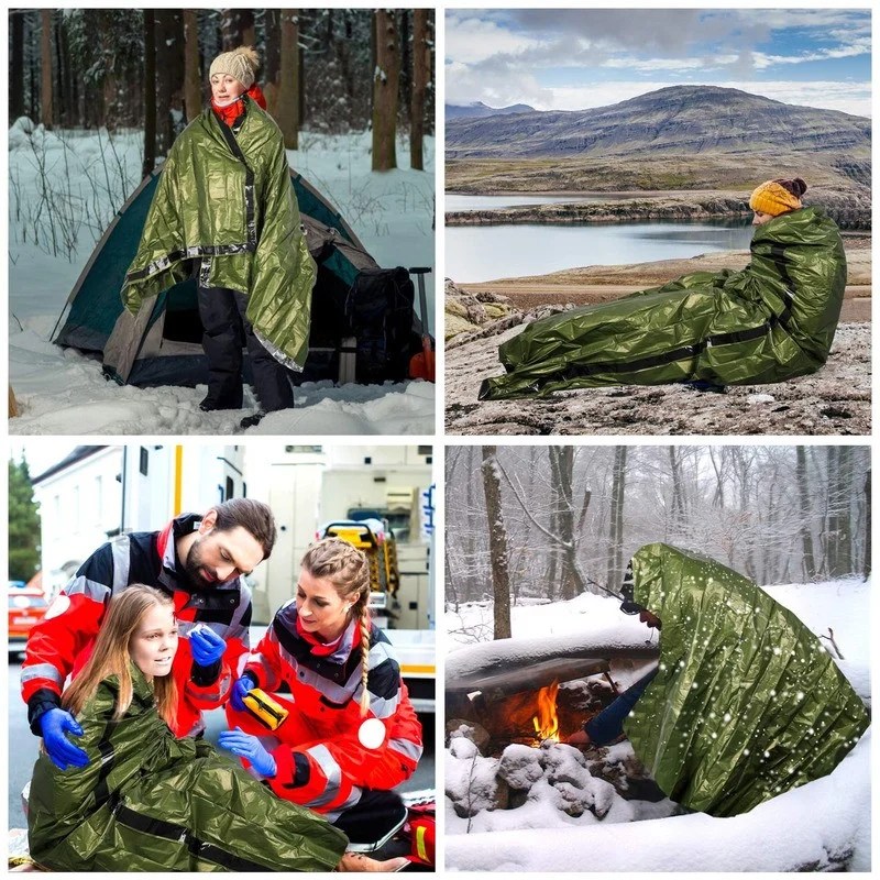 Waterdichte Lichtgewicht Thermische Emergency Slaapzak Bivy Sack - Survival Deken Zakken Kamperen, Wandelen, Outdoor, Activiteiten