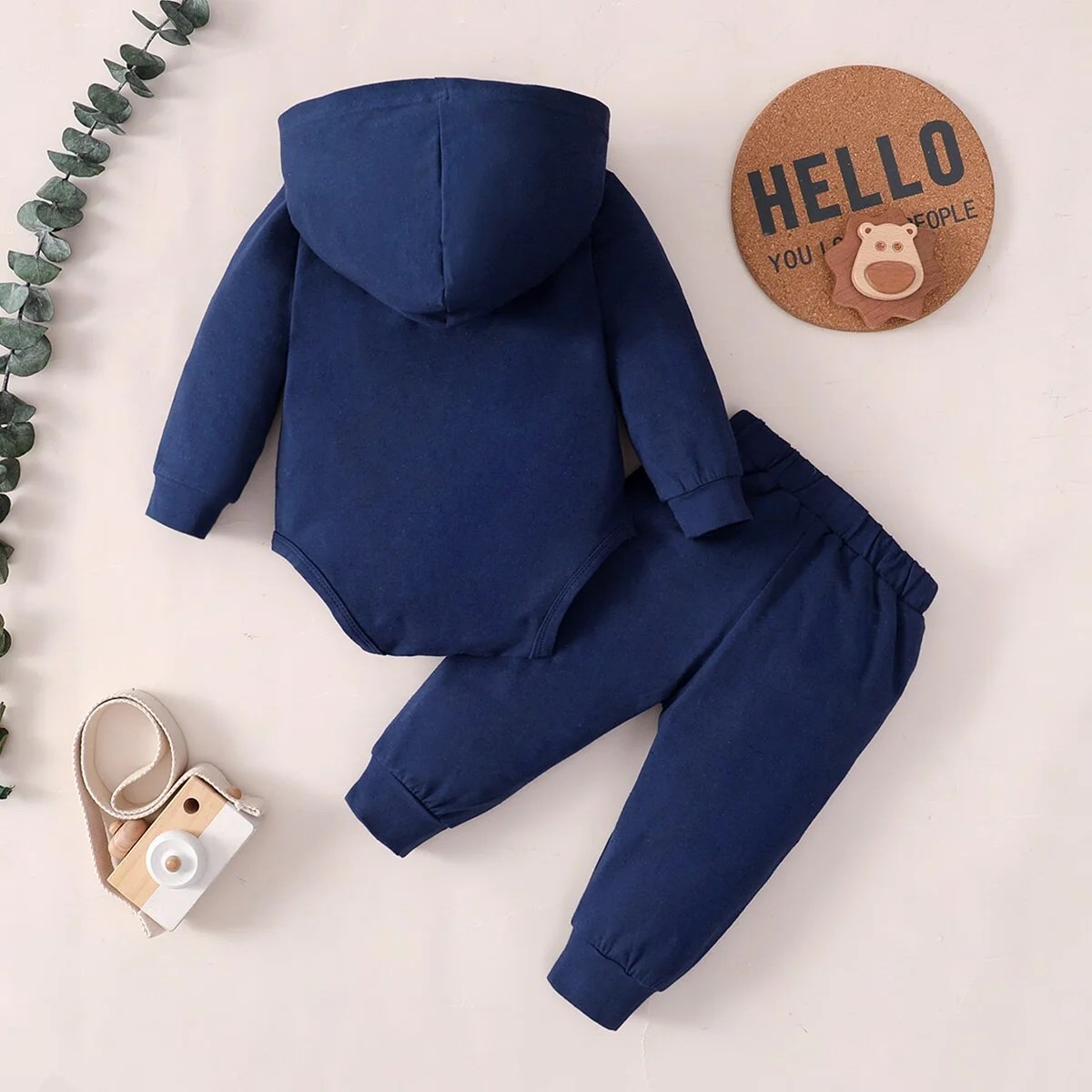 Hibobi 2 Stuks Pasgeboren Baby Boy Kleding Lange Mouwen Hooded Jumpsuit Top & Broek Baby Baby Romper Katoen Kids Outfit