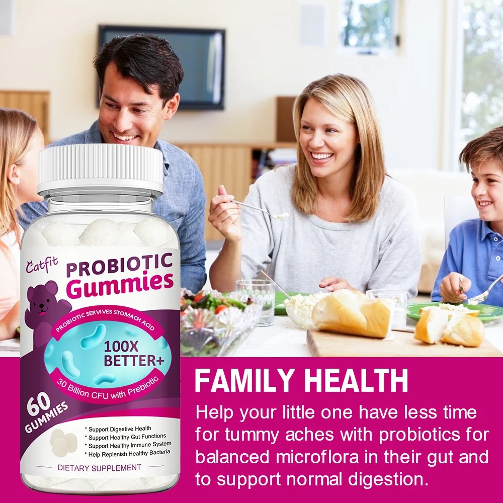 Catfit Biologische Probiotica Gummies Afslanken Product Versterken Immuniteit Gastro-intestinale Verpleging Helpen Spijsvertering Item