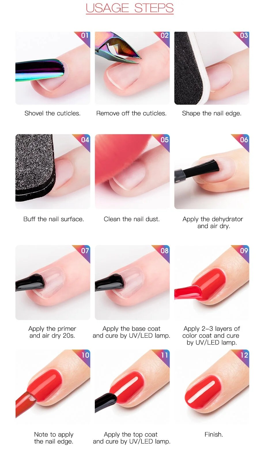 Rosalind Nagellak Rood Geel Serie Gel Vernissen Alle Voor Manicure Nagels Art Base Top Coat Uv Semi Permanente Nail gellak