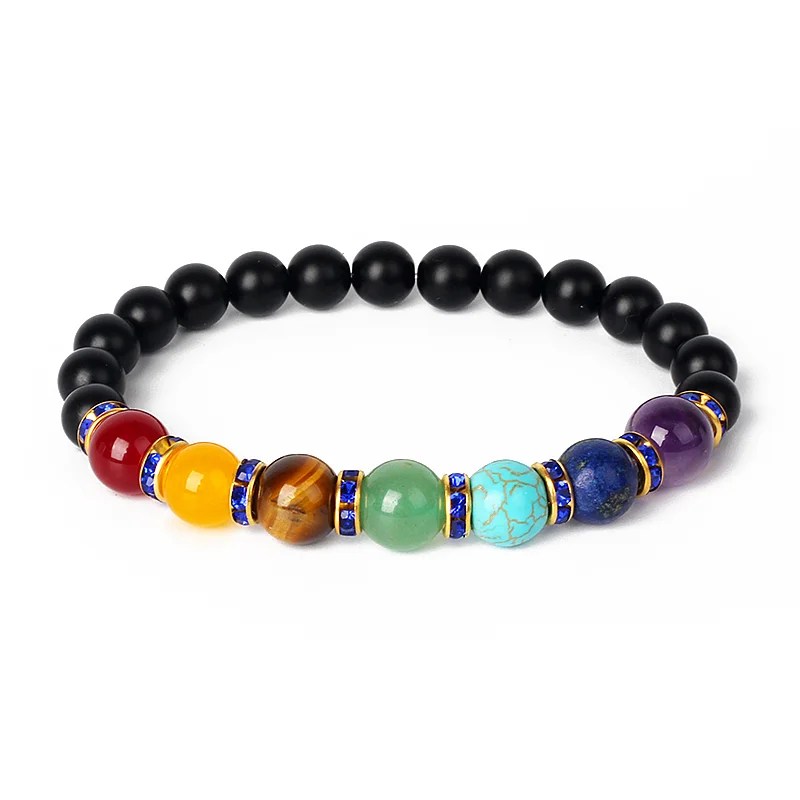 Natuurlijke Hematiet 7 Chakra Armbanden Mannen Reiki Energie Steen Gewichtsverlies Yoga Armband Afslanken Vrouw Gezondheidszorg Therapie Sieraden