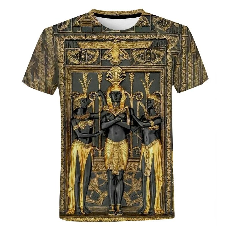 2021 Nieuwe Retro Stijl Oude Horus Egyptische God Oog Van Egypte Farao Anubis 3D T Shirts Mannen Vrouwen Harajuku Oversized t-shirt