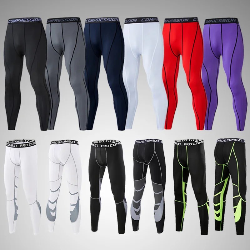 Mannen Compressie Broek Mannelijke Panty Leggings Voor Running Gym Sport Fitness Quick Dry Fit Joggings Workout Wit Zwart Broek