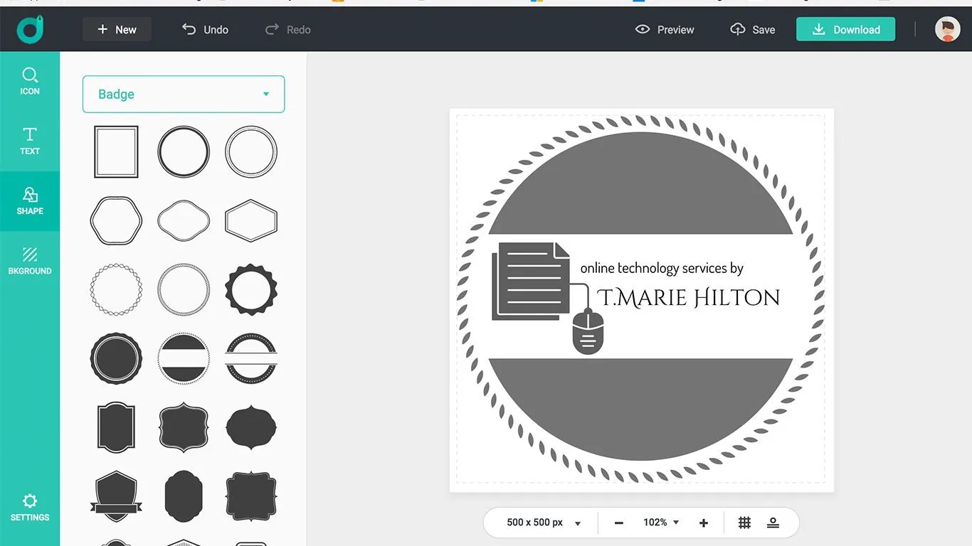 Adding components like a badge is easy