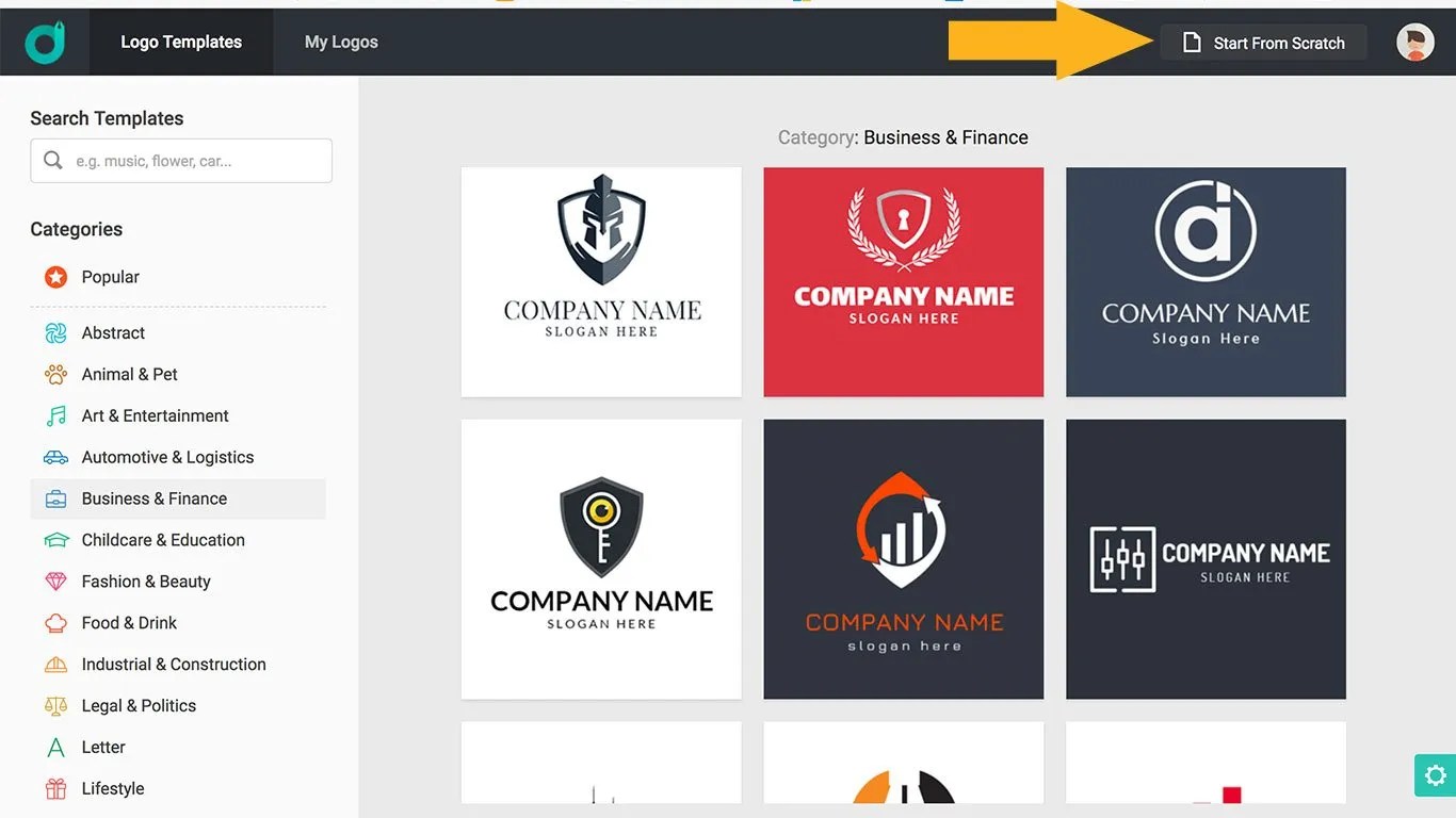 It's easy to create your logo from scratch