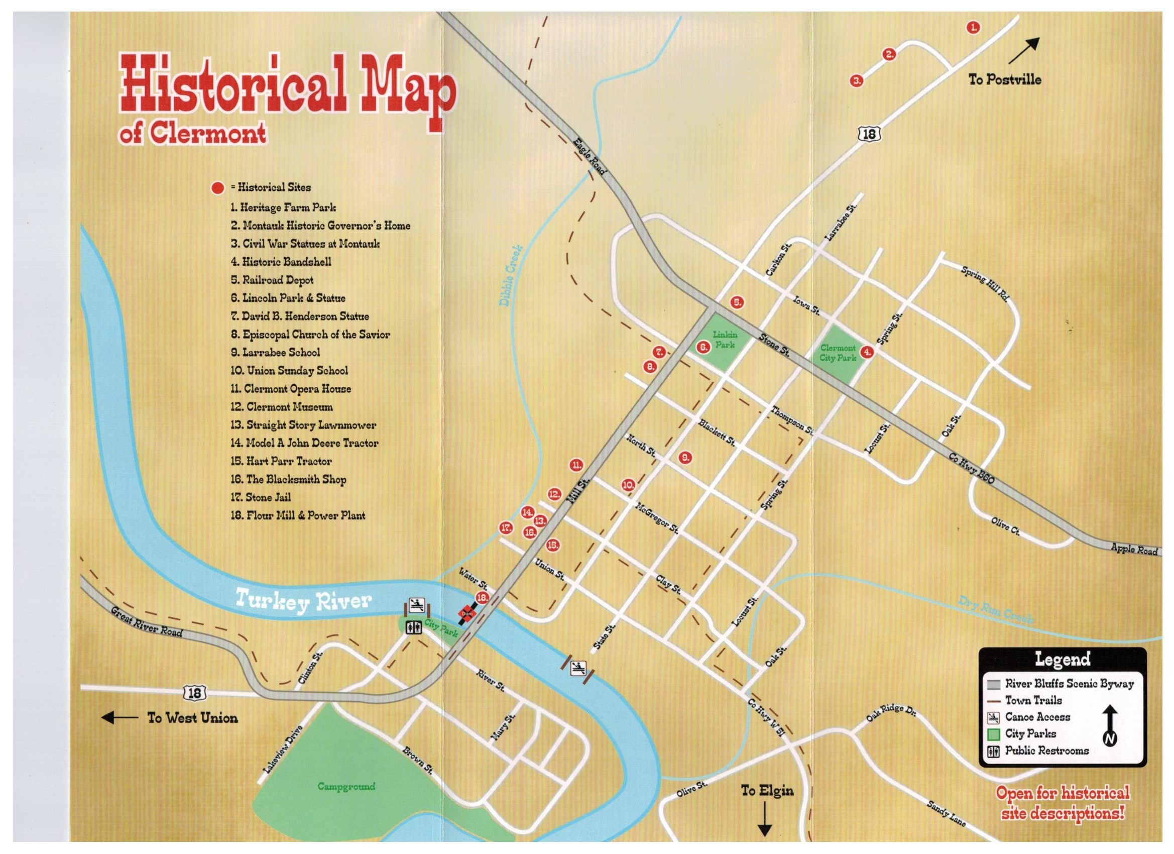 Maps of Clermont, Iowa City of Clermont Iowa