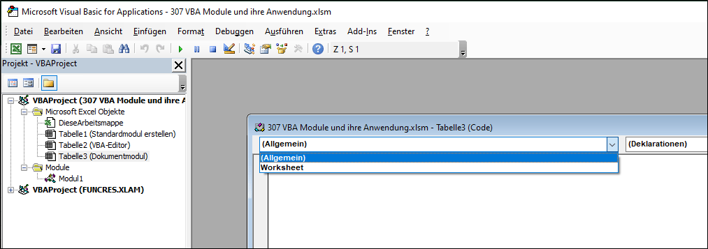 ein Dokumentmodul einfügen