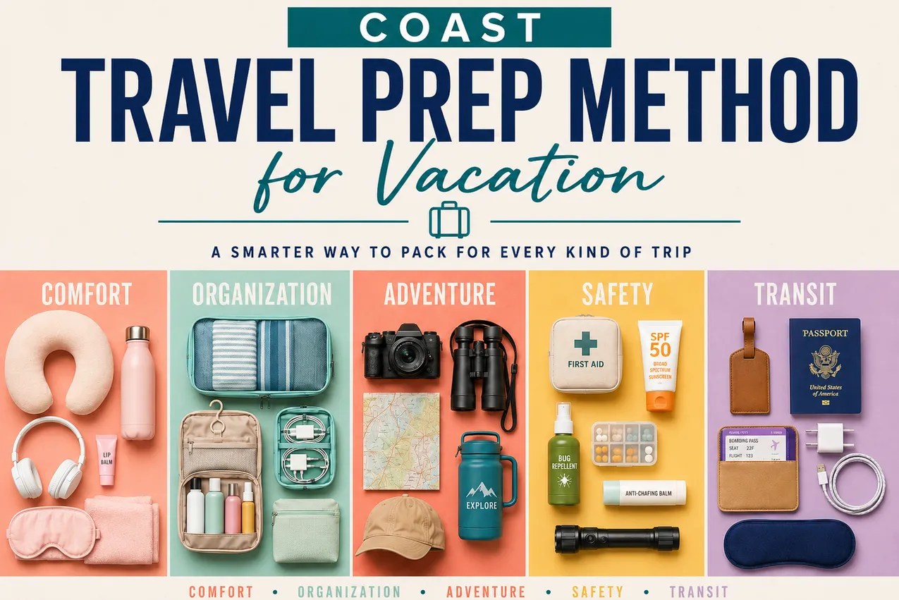 Coast Travel Prep Method for Vacation