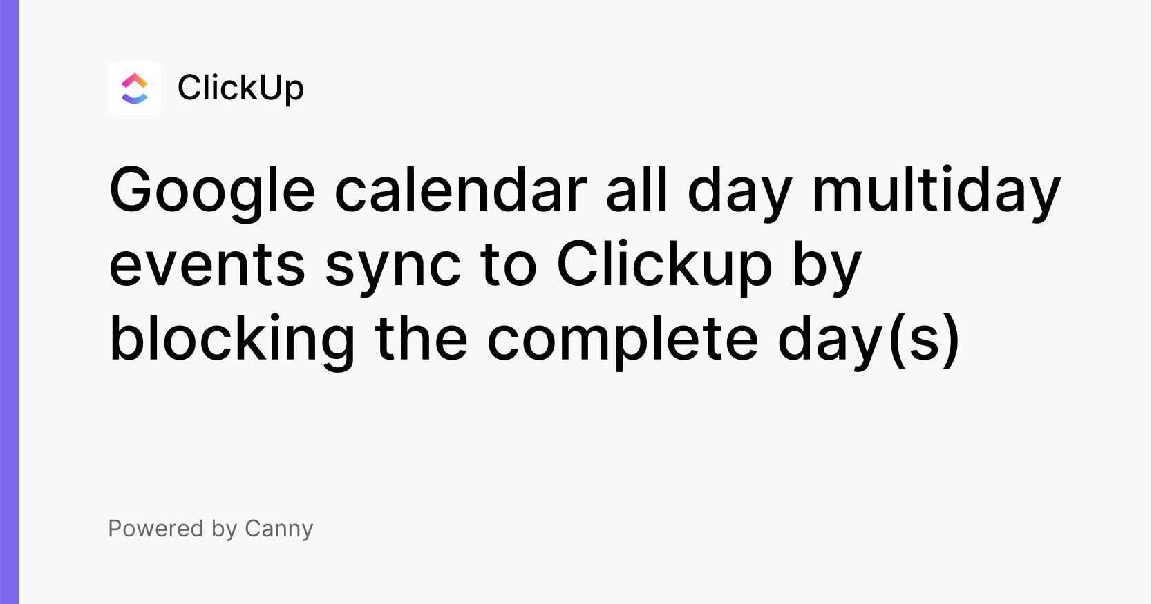 Google Calendar All Day Multiday Events Sync To Clickup By Blocking The ...