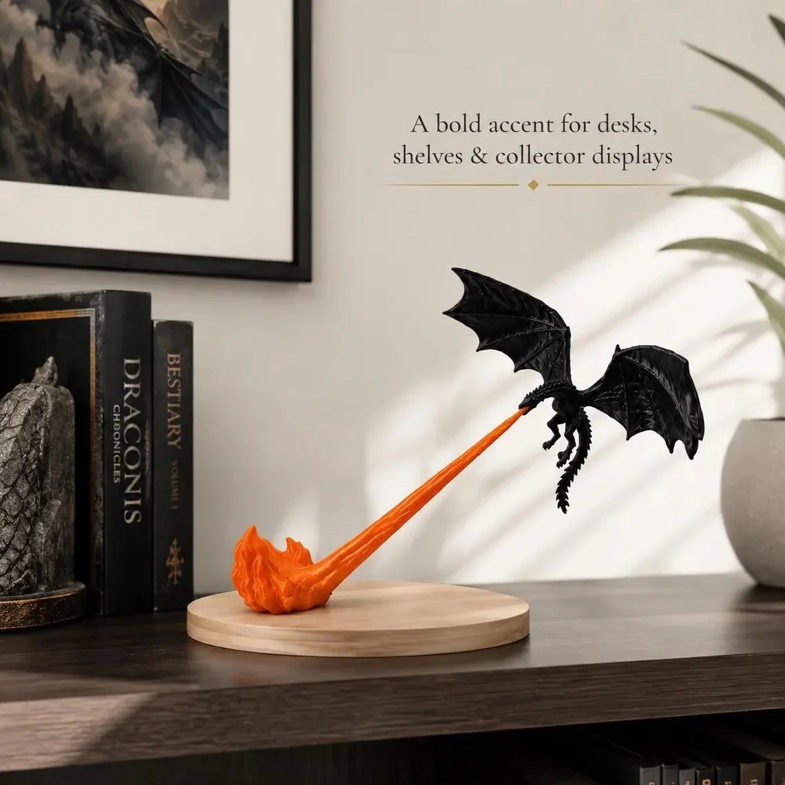 ClickWix Custom Dragon LED Night Light, 3D Fire Breathing Dragon Lamp, Battery Powered Fantasy Figurine, Personalized Gamer Room Decor Gift - Image 14