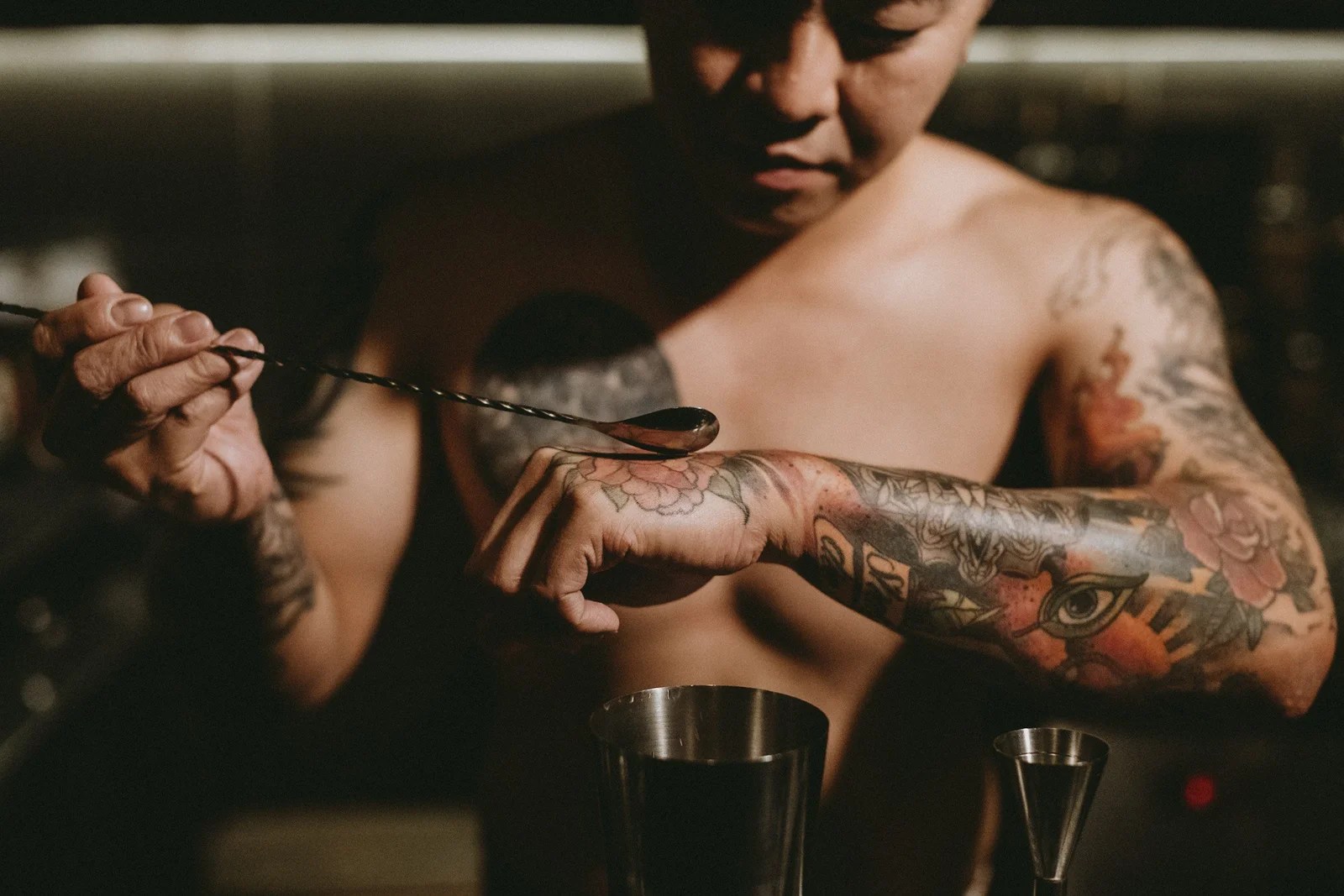 Personal Branding Photographer Cliff Choong Bartender Giffard International Tattoo Artist