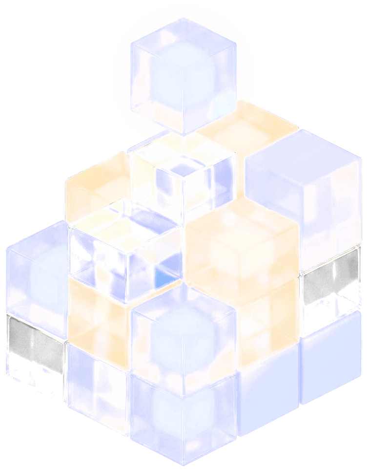 Glass blocks stacking up like a project estimate being built