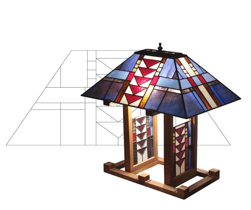 5401 Triangles lampshade pattern