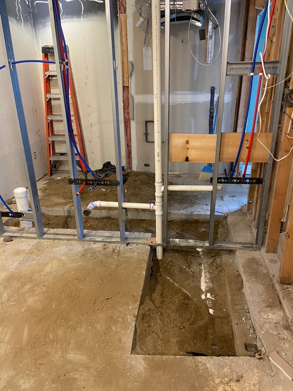 Storm damage restoration in progress by Clifton Development Group