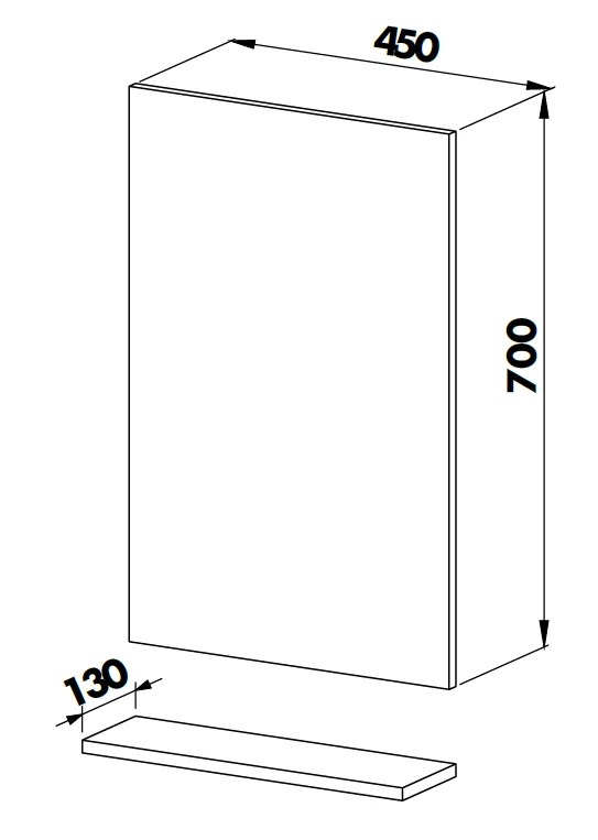 Oglinda MARTAT Pera 45cm (white)