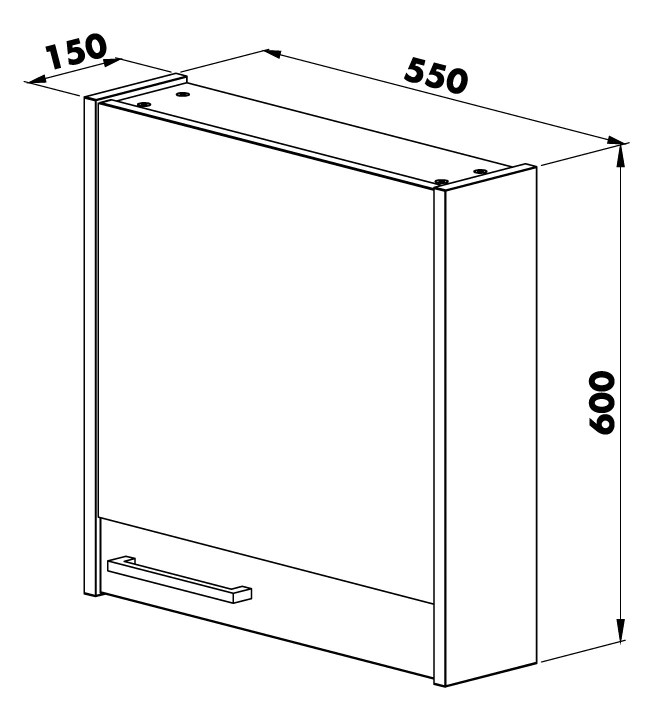 Зеркало со шкафом MARTAT Sofia 55cm (white)