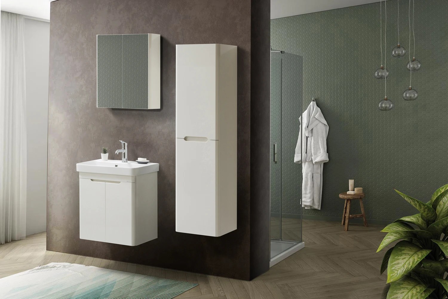 Lavoar cu dulap MARTAT Rio 55cm (white)