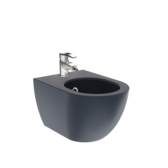 Подвесное биде Creavit Free FE510-00BM00E-0000 basalt matt