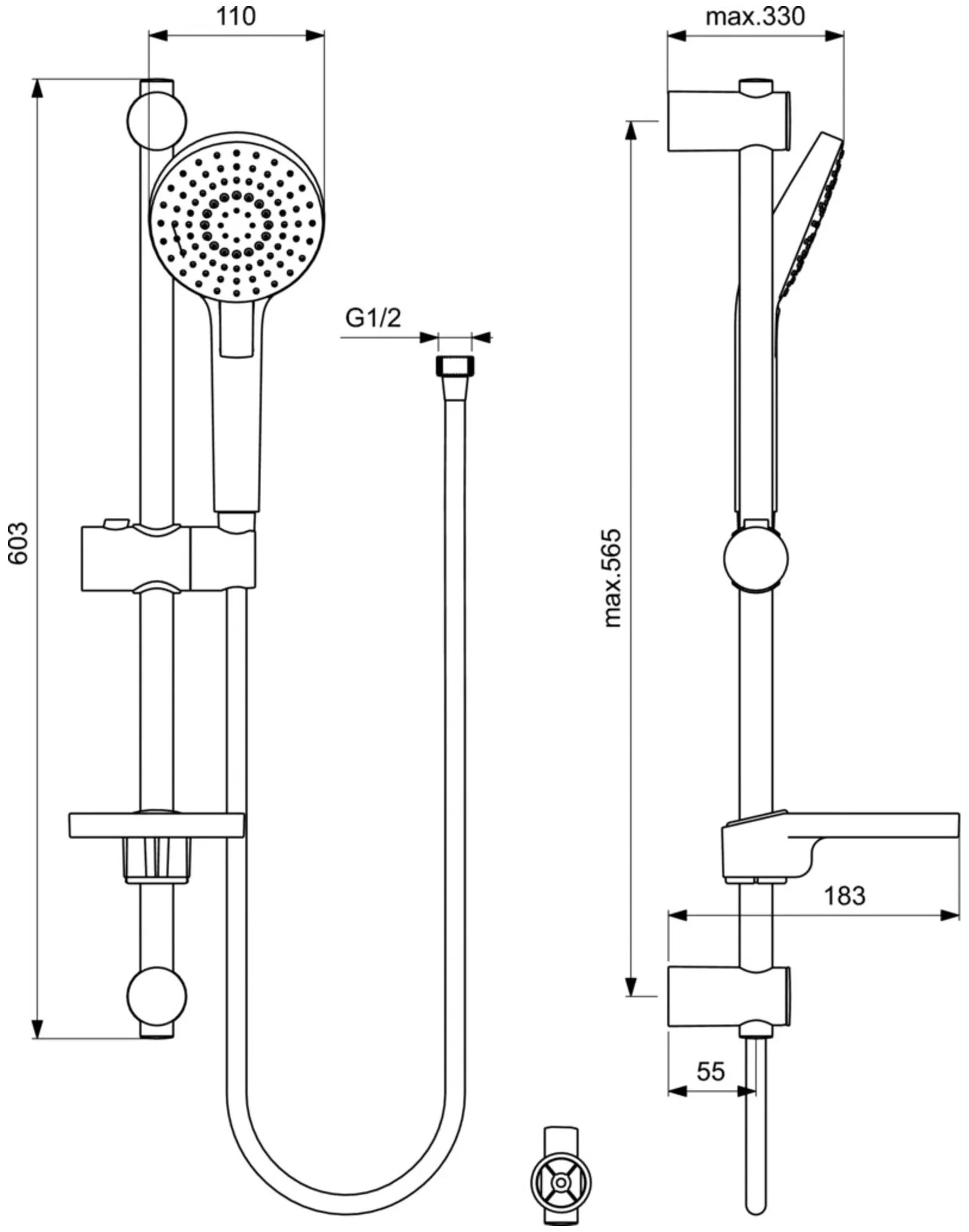 Set baterii Ideal Standard CERAFLEX (Cada+Lavoar+Bara dus) BD001AA